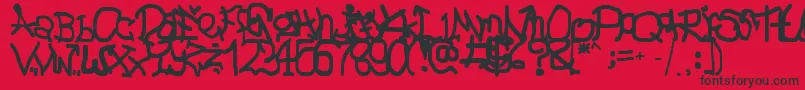 GmaffShit Font – Black Fonts on Red Background