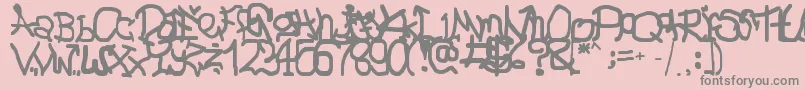 GmaffShit Font – Gray Fonts on Pink Background