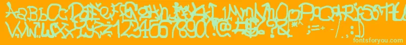 GmaffShit Font – Green Fonts on Orange Background