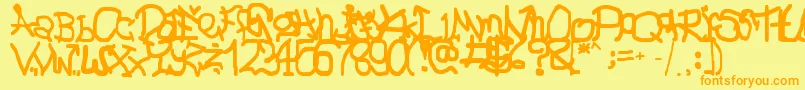 GmaffShit Font – Orange Fonts on Yellow Background