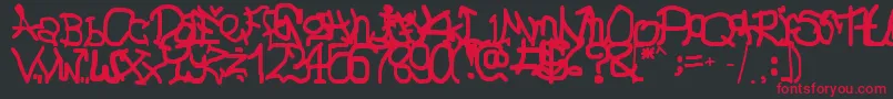 GmaffShit Font – Red Fonts on Black Background