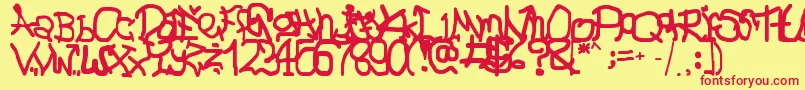 GmaffShit Font – Red Fonts on Yellow Background