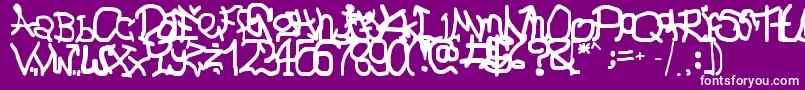 GmaffShit Font – White Fonts on Purple Background