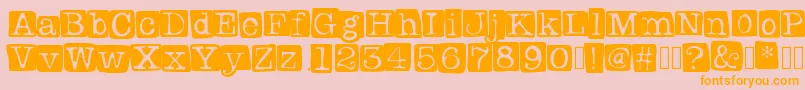 More about Badlystamped Font Badlystamped Font – Orange Fonts on Pink Background