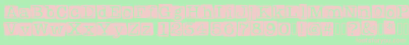 Badlystamped Font – Pink Fonts on Green Background