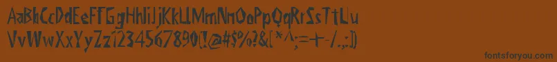 ViktorsLittlCreepyHorror Font – Black Fonts on Brown Background