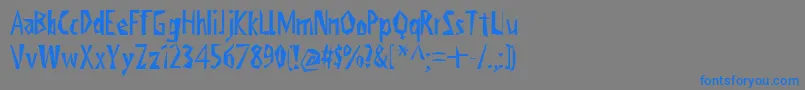 Шрифт ViktorsLittlCreepyHorror – синие шрифты на сером фоне