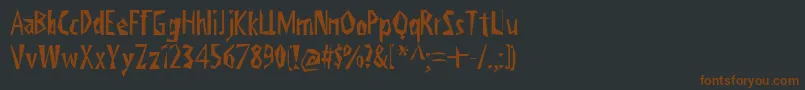 ViktorsLittlCreepyHorror Font – Brown Fonts on Black Background