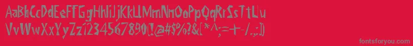 ViktorsLittlCreepyHorror Font – Gray Fonts on Red Background