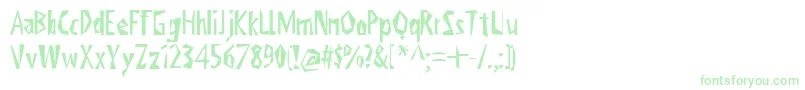 ViktorsLittlCreepyHorror Font – Green Fonts on White Background