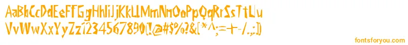Шрифт ViktorsLittlCreepyHorror – оранжевые шрифты на белом фоне