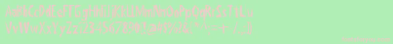 Fonte ViktorsLittlCreepyHorror – fontes rosa em um fundo verde