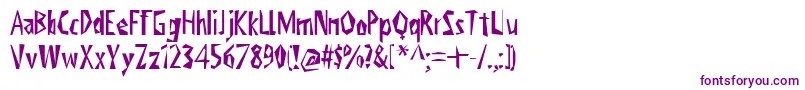 フォントViktorsLittlCreepyHorror – 白い背景に紫のフォント