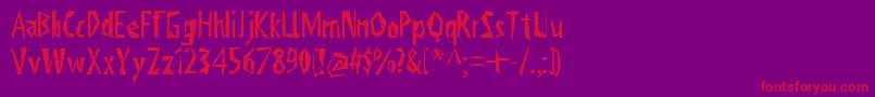 ViktorsLittlCreepyHorror Font – Red Fonts on Purple Background