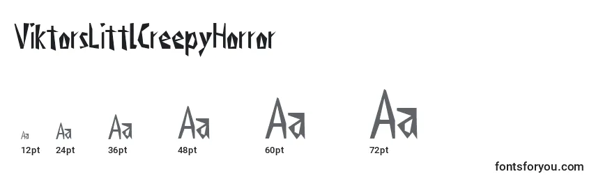ViktorsLittlCreepyHorror Font Sizes