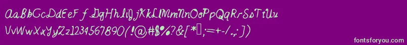 Catsintheclouds Font – Green Fonts on Purple Background