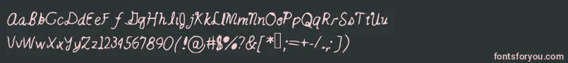 Catsintheclouds Font – Pink Fonts on Black Background