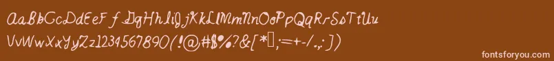 Catsintheclouds Font – Pink Fonts on Brown Background