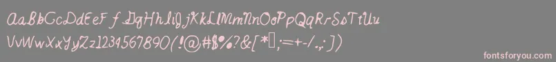 Catsintheclouds Font – Pink Fonts on Gray Background