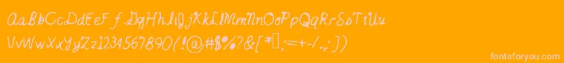 Catsintheclouds Font – Pink Fonts on Orange Background