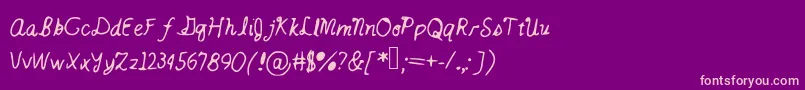 Catsintheclouds Font – Pink Fonts on Purple Background