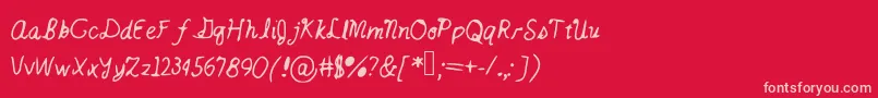Catsintheclouds Font – Pink Fonts on Red Background