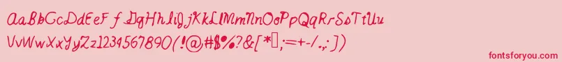 Catsintheclouds Font – Red Fonts on Pink Background