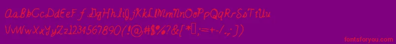 Catsintheclouds Font – Red Fonts on Purple Background