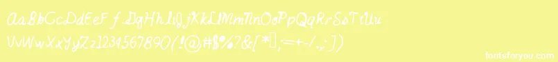 Catsintheclouds Font – White Fonts on Yellow Background