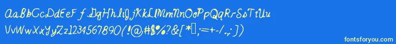More about Catsintheclouds Font Catsintheclouds Font – Yellow Fonts on Blue Background