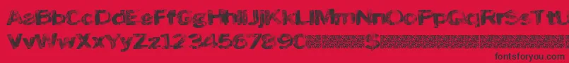 Roadskin Font – Black Fonts on Red Background