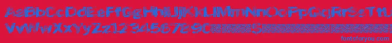 Roadskin Font – Blue Fonts on Red Background