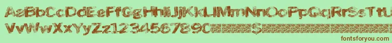 Roadskin Font – Brown Fonts on Green Background