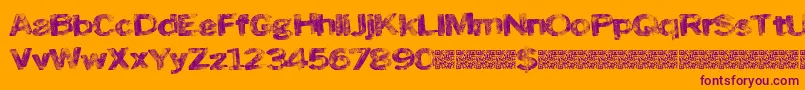 Roadskin Font – Purple Fonts on Orange Background