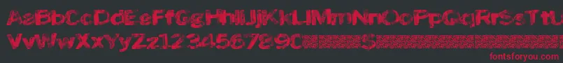 Roadskin Font – Red Fonts on Black Background