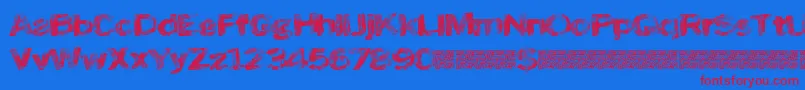 Roadskin-fontti – punaiset fontit sinisellä taustalla