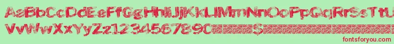 Roadskin Font – Red Fonts on Green Background