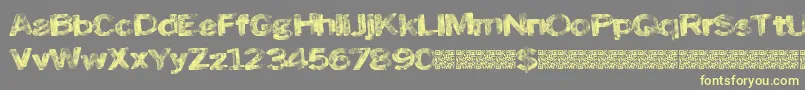 Roadskin Font – Yellow Fonts on Gray Background