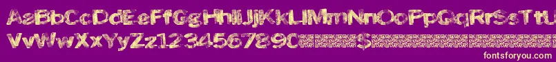 Roadskin Font – Yellow Fonts on Purple Background