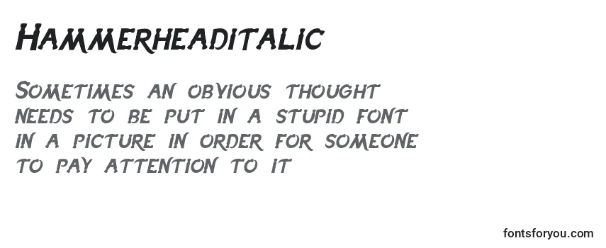Review of the Hammerheaditalic Font