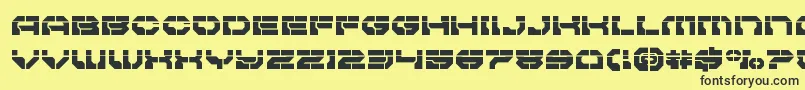 Pulsarclasslaser Font – Black Fonts on Yellow Background