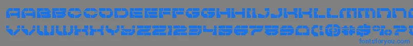 フォントPulsarclasslaser – 灰色の背景に青い文字