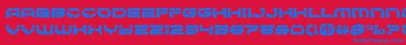 Pulsarclasslaser Font – Blue Fonts on Red Background