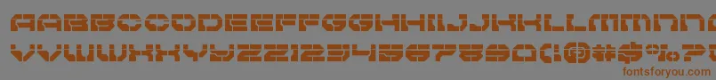 Pulsarclasslaser Font – Brown Fonts on Gray Background
