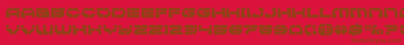 Pulsarclasslaser Font – Brown Fonts on Red Background