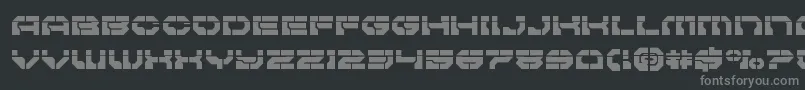 フォントPulsarclasslaser – 黒い背景に灰色の文字