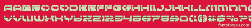 Pulsarclasslaser Font – Green Fonts on Red Background