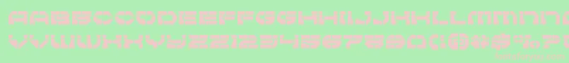 Pulsarclasslaser Font – Pink Fonts on Green Background