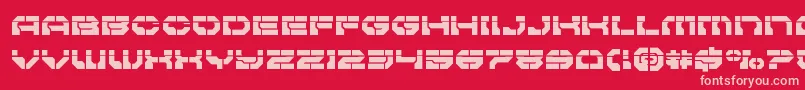 Pulsarclasslaser Font – Pink Fonts on Red Background