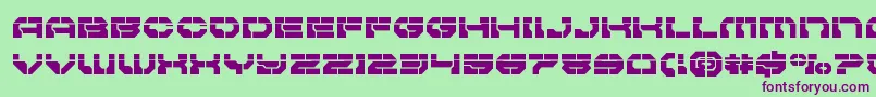 Pulsarclasslaser Font – Purple Fonts on Green Background